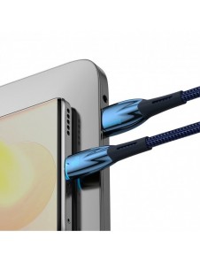 Baseus Glimmer Series Snabbladdningskabel USB-A - USB-C 100W 480Mbps 2m blå