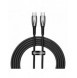 Baseus Glimmer Series Snabbladdningskabel USB-C 480Mbps PD 100W 2m Svart