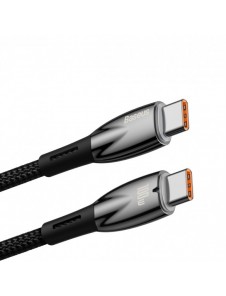 Baseus Glimmer Series Snabbladdningskabel USB-C 480Mbps PD 100W 2m Svart
