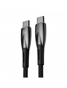 Baseus Glimmer Series Snabbladdningskabel USB-C 480Mbps PD 100W 2m Svart