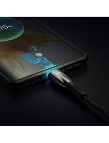 Baseus Glimmer Series Snabbladdningskabel USB-C 480Mbps PD 100W 2m Svart