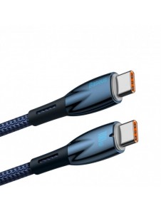 Baseus Glimmer Series Snabbladdningskabel USB-C 480Mbps PD 100W 2m Blå