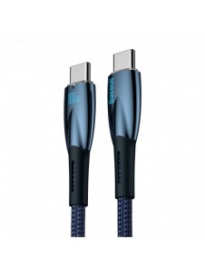 Baseus Glimmer Series Snabbladdningskabel USB-C 480Mbps PD 100W 2m Blå