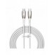 Baseus Glimmer Series Snabbladdningskabel USB-C 480Mbps PD 100W 2m Vit