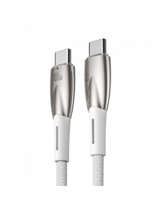 Baseus Glimmer Series Snabbladdningskabel USB-C 480Mbps PD 100W 2m Vit