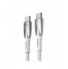 Baseus Glimmer Series Snabbladdningskabel USB-C 480Mbps PD 100W 2m Vit