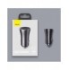 Baseus Golden Contactor Max snabb billaddare USB + USB typ C 60 W Quick Charge mörkgrå (CGJM000113)