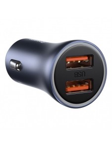 Baseus Golden Contactor Pro snabb billaddare 2x USB 40 W Snabbladdning SCP FCP AFC + USB-kabel - USB Typ C grå (TZCCJD-A0G)