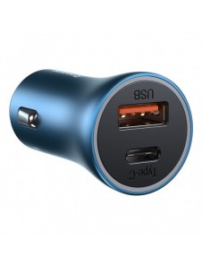 Baseus Golden Contactor Pro snabb billaddare USB Typ C / USB 40 W Strömförsörjning 3.0 Snabbladdning 4+ SCP FCP AFC blå (CCJD-03