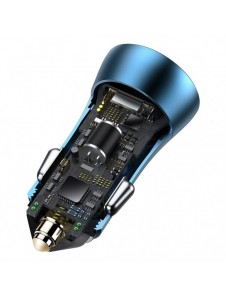 Baseus Golden Contactor Pro snabb billaddare USB Typ C / USB 40 W Strömförsörjning 3.0 Snabbladdning 4+ SCP FCP AFC blå (CCJD-03