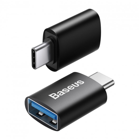 Baseus Ingenuity Series pluggadapter USB Typ C till USB-A 3.2 gen 1 svart (ZJJQ000001)
