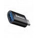 Baseus Ingenuity Series pluggadapter USB Typ C till USB-A 3.2 gen 1 svart (ZJJQ000001)