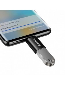 Baseus Ingenuity Series pluggadapter USB Typ C till USB-A 3.2 gen 1 svart (ZJJQ000001)