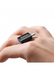 Baseus Ingenuity Series pluggadapter USB Typ C till USB-A 3.2 gen 1 svart (ZJJQ000001)