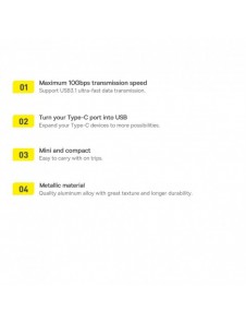 Baseus Ingenuity Series pluggadapter USB Typ C till USB-A 3.2 gen 1 svart (ZJJQ000001)