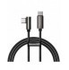 Baseus legendariska vinklade snabbladdningskabel USB typ C - USB typ C 100W 5A 1m svart (CATCS-01)