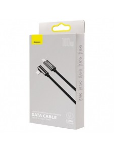 Baseus legendariska vinklade snabbladdningskabel USB typ C - USB typ C 100W 5A 1m svart (CATCS-01)