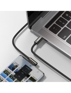 Baseus legendariska vinklade snabbladdningskabel USB typ C - USB typ C 100W 5A 1m svart (CATCS-01)
