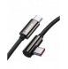 Baseus legendariska vinklade snabbladdningskabel USB typ C - USB typ C 100W 5A 1m svart (CATCS-01)