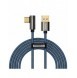 Baseus legendariska vinklade spelkabel USB - USB Typ C 66W 2m Blå (CACS000503)