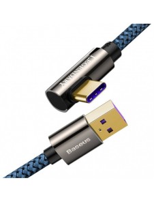 Baseus legendariska vinklade spelkabel USB - USB Typ C 66W 2m Blå (CACS000503)