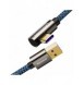 Baseus legendariska vinklade spelkabel USB - USB Typ C 66W 2m Blå (CACS000503)