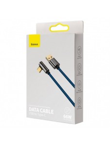 Baseus legendariska vinklade spelkabel USB - USB Typ C 66W 2m Blå (CACS000503)