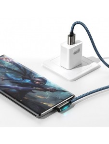 Baseus legendariska vinklade spelkabel USB - USB Typ C 66W 2m Blå (CACS000503)
