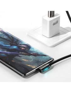 Baseus legendariska vinklade spelkabel USB - USB Typ C 66W 2m Blå (CACS000503)