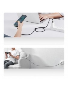 Baseus legendariska vinklade spelkabel USB - USB Typ C 66W 2m Blå (CACS000503)