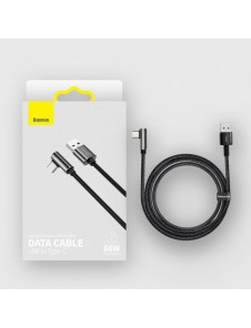 Baseus legendariska vinklade spelkabel USB - USB Typ C 66W 2m Blå (CACS000503)