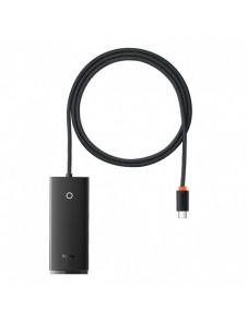 Baseus Lite Series HUB-adapter USB Typ C - 4x USB 3.0 1m svart (WKQX030401)