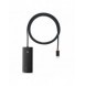 Baseus Lite Series HUB-adapter USB Typ C - 4x USB 3.0 1m svart (WKQX030401)