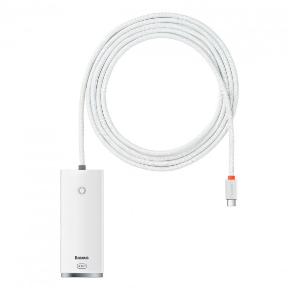 Baseus Lite Series HUB-adapter USB Typ C - 4x USB 3.0 2m vit (WKQX030502)