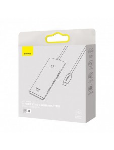 Baseus Lite Series HUB-adapter USB Typ C - 4x USB 3.0 2m vit (WKQX030502)