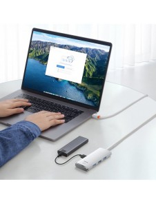 Baseus Lite Series HUB-adapter USB Typ C - 4x USB 3.0 2m vit (WKQX030502)