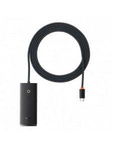Baseus Lite Series HUB USB Typ C-adapter - 4x USB 3.0 2m svart (WKQX030501)