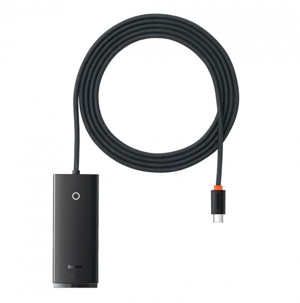 Baseus Lite Series HUB USB Typ C-adapter - 4x USB 3.0 2m svart (WKQX030501)