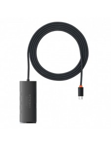 Baseus Lite Series HUB USB Typ C-adapter - 4x USB 3.0 2m svart (WKQX030501)