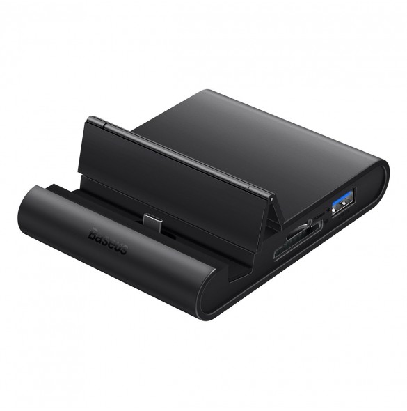 Baseus Mate dockningsstation för telefon USB Typ C HUB svart (WKMD000001)