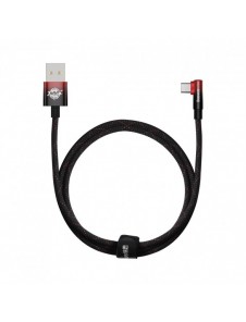Baseus MVP 2 armbåge rätvinklad strömförsörjningskabel med sido-USB/USB Type C-kontakt 1m 100W 5A Röd (CAVP000420)