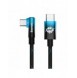 Baseus MVP Vinklad armbågskabel Strömförsörjningskabel med sidokontakt USB Typ C / USB Typ C 2m 100W 5A blå (CAVP000721)