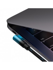 Baseus MVP Vinklad armbågskabel Strömförsörjningskabel med sidokontakt USB Typ C / USB Typ C 2m 100W 5A blå (CAVP000721)