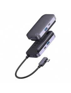 Baseus PadJoy universal USB-C HUB för surfplatta / smartphone 4in1 USB-C - mörkgrå