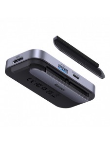 Baseus PadJoy universal USB-C HUB för surfplatta / smartphone 4in1 USB-C - mörkgrå