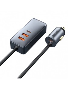 Baseus Share Together billaddare 2x USB / 2x USB Type C 120W PPS Quick Charge Power Delivery grå (CCBT-A0G)