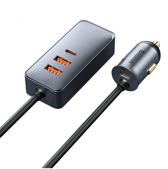 Baseus Share Together billaddare 2x USB / 2x USB Type C 120W PPS Quick Charge Power Delivery grå (CCBT-A0G)