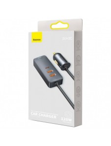 Baseus Share Together billaddare 2x USB / 2x USB Type C 120W PPS Quick Charge Power Delivery grå (CCBT-A0G)