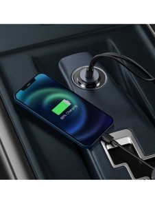 Baseus Share Together billaddare 2x USB / 2x USB Type C 120W PPS Quick Charge Power Delivery grå (CCBT-A0G)