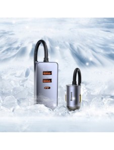 Baseus Share Together billaddare 2x USB / 2x USB Type C 120W PPS Quick Charge Power Delivery grå (CCBT-A0G)